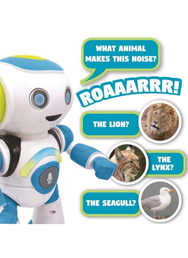 Lexibook - Powerman Jr. Smart Interactive Toy That Reads In The Mind Toy For Kids Dancing Plays Music Animal Quiz Stem Programmable Remote Control Boy Robot Junior Green/Blue Rob20En - Image 1