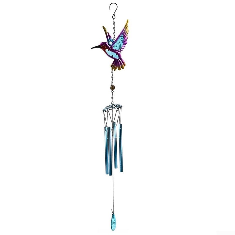 Purple Aluminum Wind Chime With Bird Animal Designs For Indoor Outdoor Garden Decor - Image 2