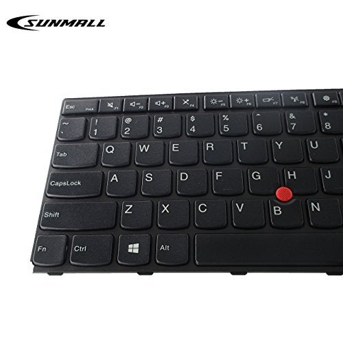 SUNMALL Laptop Keyboard Replacement with Frame Compatible with Lenovo Thinkpad E550 E550C E555 E560 E565 Series Laptop Black US Layout - Image 4