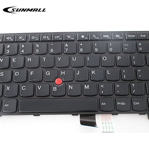 SUNMALL Laptop Keyboard Replacement with Frame Compatible with Lenovo Thinkpad E550 E550C E555 E560 E565 Series Laptop Black US Layout - Image 5