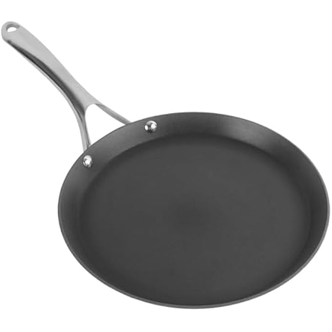 كوريل دورانانو تاوا مسطح بسماكة 30 سم 3 مم من الفولاذ المقاوم للصدأ ثلاثي الطلاء Tawa بدون التصاق وخالية من PFOA مع مقابض متينة بدون طلاء كيميائي متوافق مع الحث الغازي - Image 1