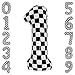cocodino 40 Inch Checkered 1 Balloon Large Black and White Number Balloon for Fast One Race Car Birthday Party Supplies Number 1 Checkered Balloon - Image 3
