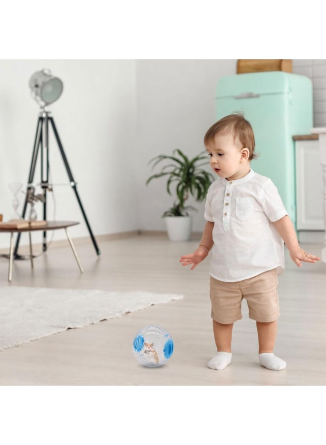 Transparent Hamster Exercise Ball (Comes in Random Colors) | Ventilated Durable Design | Safe Toy for Dwarf & Syrian Hamsters, Gerbils & Hedgehogs - Image 2