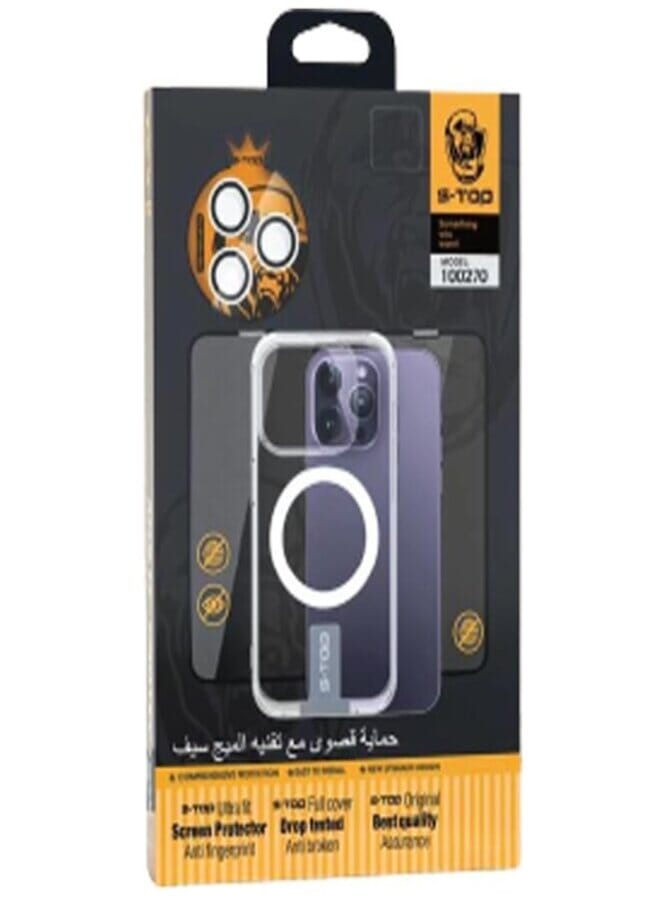 S-TOP iPhone 16 Pro Full Protection Bundle,Matte, ceramic screen protector, iPhone 16 Pro Cover, Camera Protector, PUBG Finger Cloth, Anti-Fingerprint - Image 2