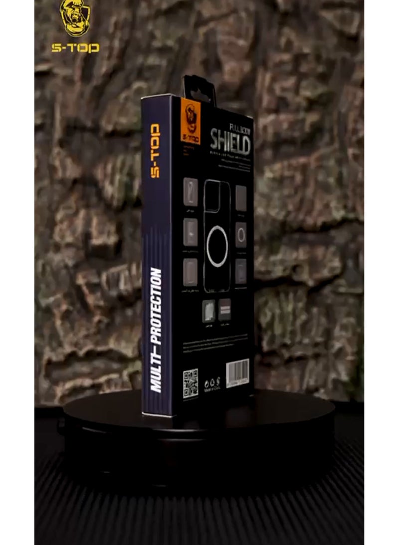 S-TOP iPhone 16 Pro Full Protection Bundle,Matte, ceramic screen protector, iPhone 16 Pro Cover, Camera Protector, PUBG Finger Cloth, Anti-Fingerprint - Image 3