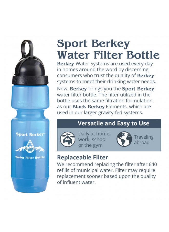 Berkey - Sport Berkey Water Filter Bottle Ideal for Off-Grid, Emergencies, Hiking, Camping, Traveling and Everyday Use at Home, Work or School - Image 1