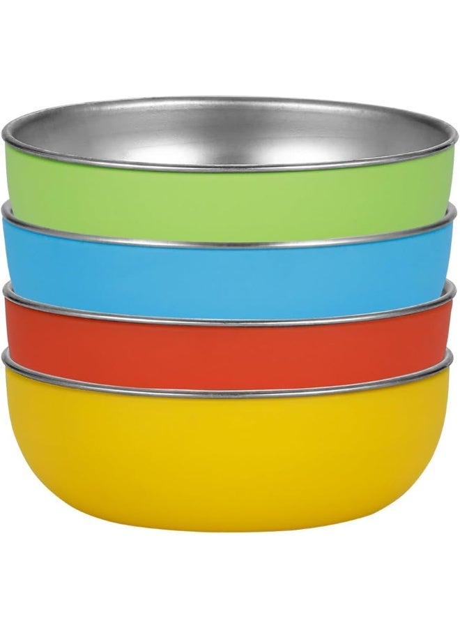 WeeMoose Premium 304 Stainless Steel Baby Bowls with Removable Silicone Shell | Set of 4 Bowls | Toddler Food Bowls Snack Container - Image 5