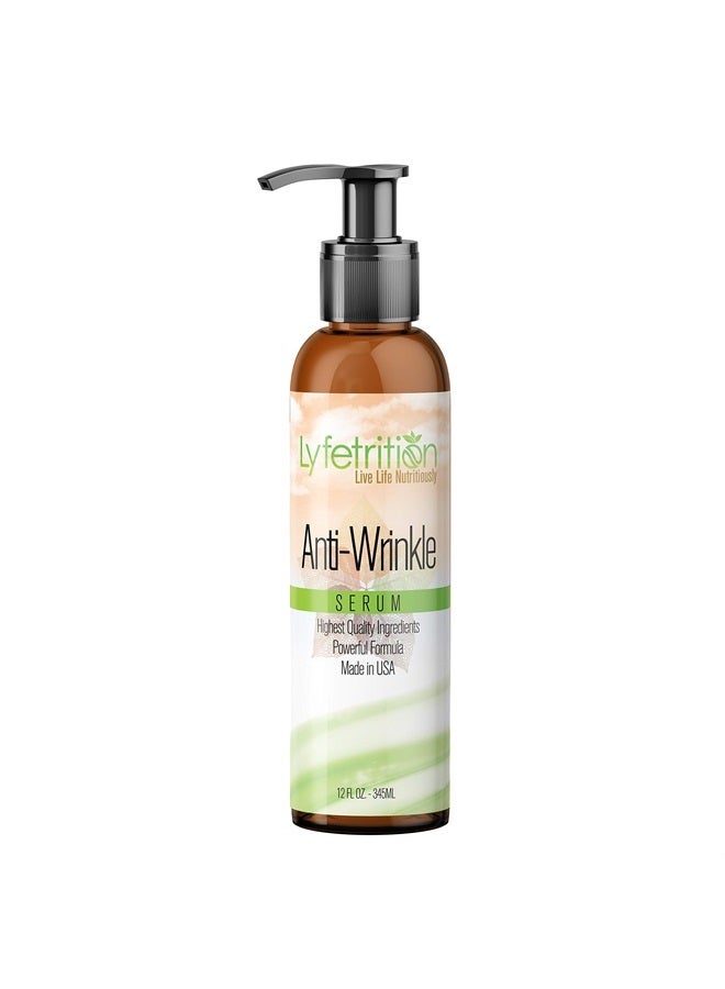 Lyfetrition Anti-Wrinkle Serum | 12 Oz Large Bottle | Anti-Aging Face Serum With Jojoba Oil, Rosehip Seed Oil & Many More Natural Ingredients - Moisturizing Cleanser for Fair & Younger Looking Skin - Image 1