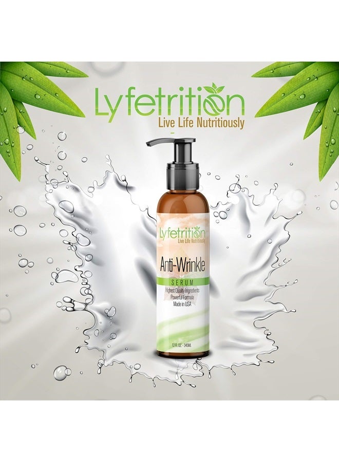Lyfetrition Anti-Wrinkle Serum | 12 Oz Large Bottle | Anti-Aging Face Serum With Jojoba Oil, Rosehip Seed Oil & Many More Natural Ingredients - Moisturizing Cleanser for Fair & Younger Looking Skin - Image 2