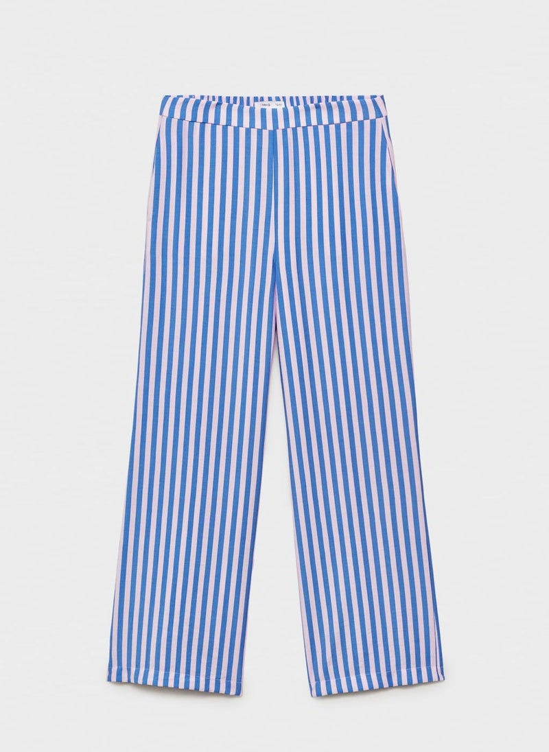 MANGO Stripe-Print Straight Trousers  - Image 4
