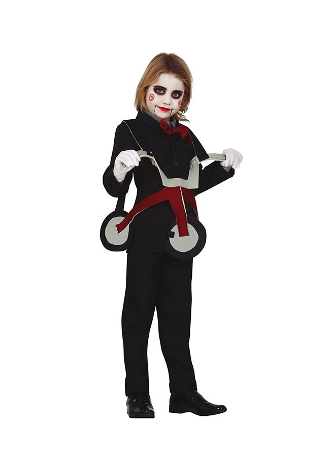 Fiestas Guirca Tricycle Doll Saw Costume 7-9 Years Includes: Jacket with shirt, tricycle, and  trousers 