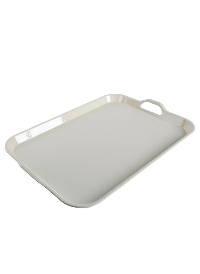 Trust - 3-Piece Melamine Serving Tray Set Small Size 38CM, Medium Size 45CM & Large Size 52CM Beige - Image 1