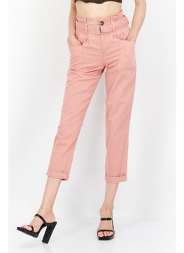 Miss Selfridge Women Regular Fit Chino Solid Pants, Pink  - Image 1