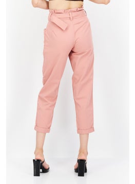 Miss Selfridge Women Regular Fit Chino Solid Pants, Pink  - Image 3