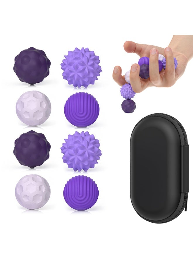 Silicone Magnetic Sensory Balls Fidget Toy Worry Balls Autism Calming Fidgeting Toy Kid Adults Anxiety Relief Stress Sensory Toy (Purple) - Image 1