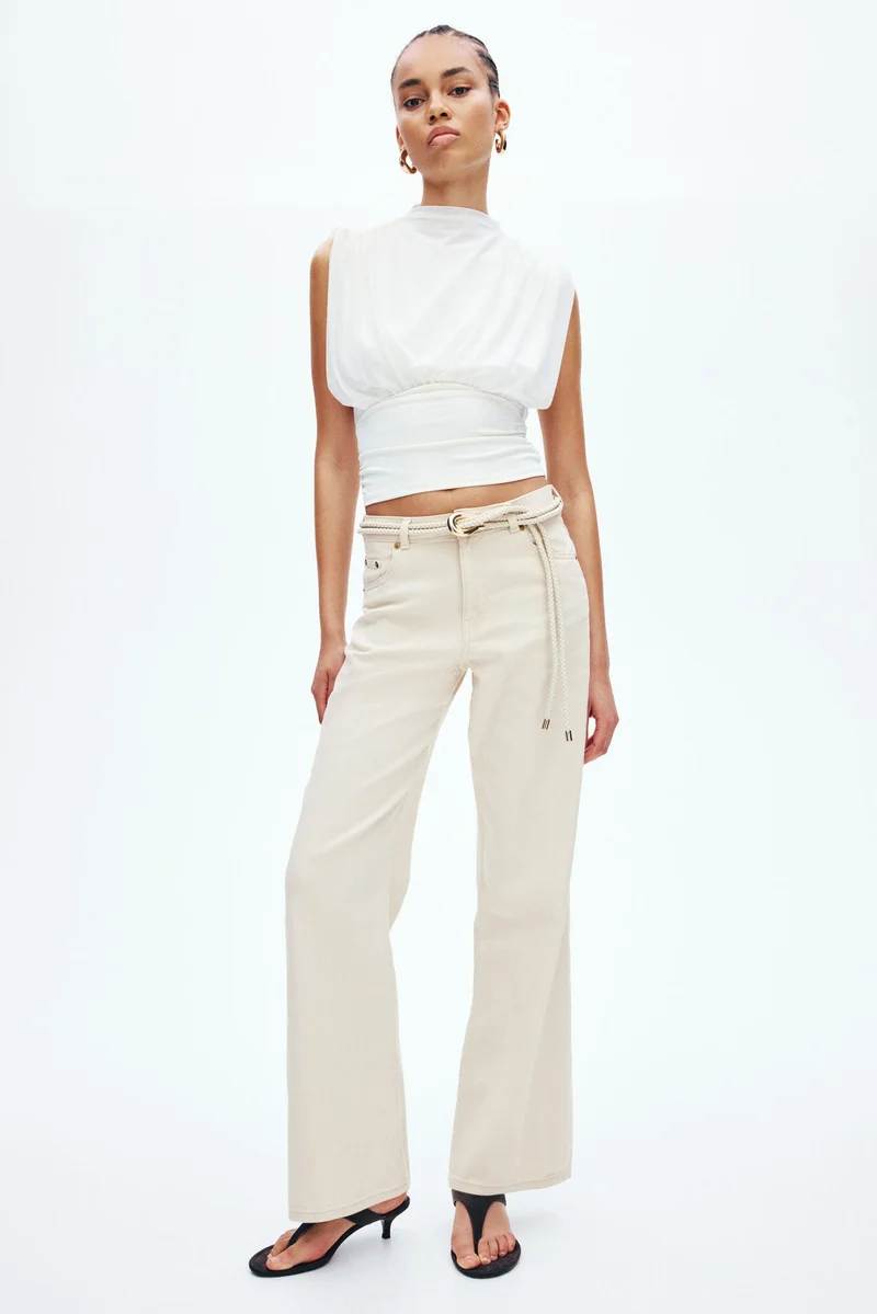 H&M Straight twill trousers