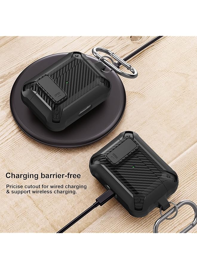 إيروريكس حافظة متينة مقاومة للصدمات لسماعات Airpods Pro مع سلسلة مفاتيح حماية متينة لسماعات Airpods Pro حافظة شحن Airpods Pro غير متضمنة - Image 4