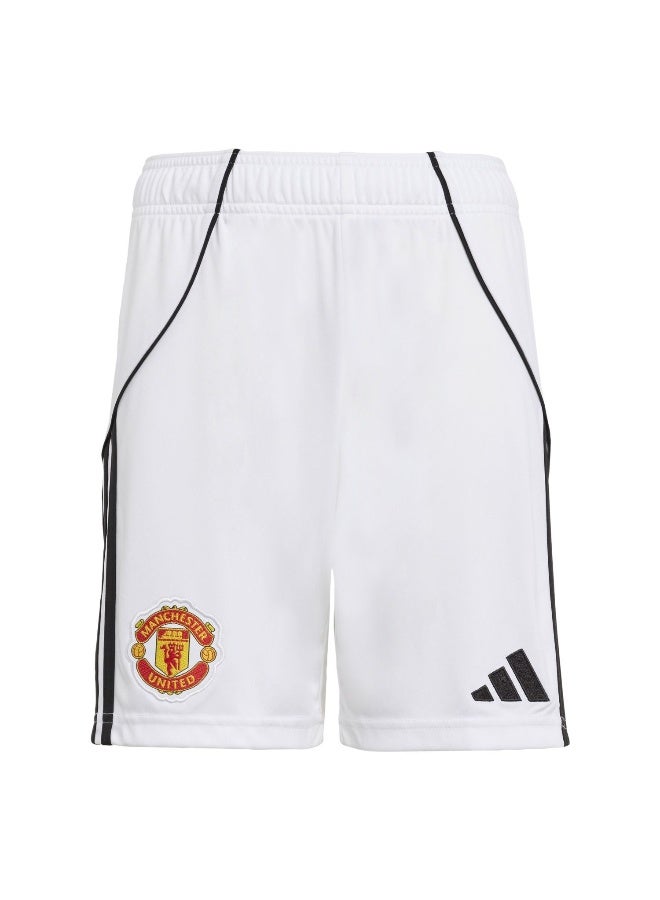 Adidas Mufc H Sho Y White Football Shorts For Junior 7-8Y - Image 1