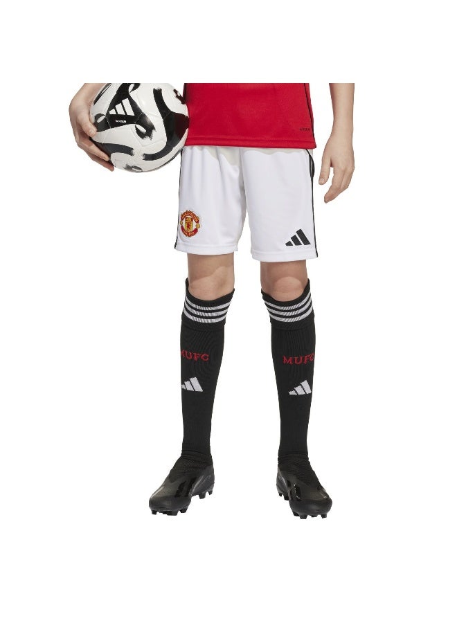 Adidas Mufc H Sho Y White Football Shorts For Junior 7-8Y - Image 2