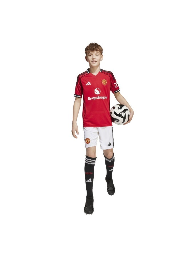 Adidas Mufc H Sho Y White Football Shorts For Junior 7-8Y - Image 4