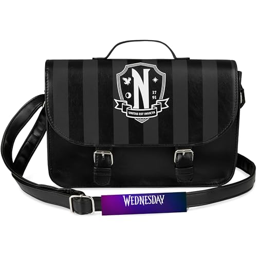 Wednesday Crossbody, Shoulder Bag, Purse for Girls, Teens Small Travel Essentials Cute Sling Bag, Mini Fashion Accessory, Coin Purse Gifts for Girls - Image 1