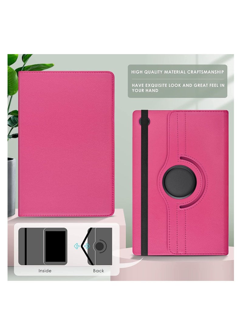 ELTRAZONE Case Compatible with Galaxy Tab A8 10.5" Case (SM-X200/X205/X207), Galaxy Tab A8 Case 10.5 inch,Auto Sleep/Wake 360° Rotating Stand Folio Leather Case for Tab A8 2022 (Rose Red) - Image 2