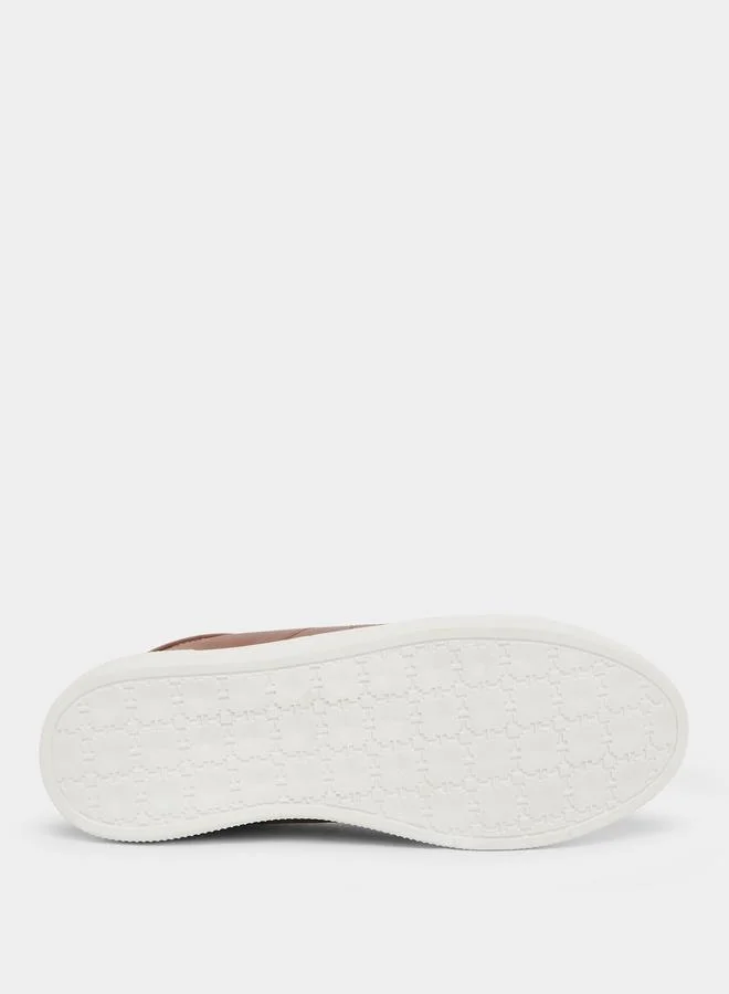 Styli  Men Tan Lace-Up Sneakers for Men | Best Price UAE