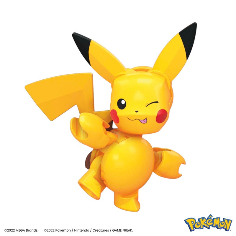Mega Brands MEGA PokÃ©mon Action Figure Building Toys for Kids, Pikachu Evolution Set with 159 Pieces, 3 Poseable Characters, 8 Year Old Gift Idea - Image 4
