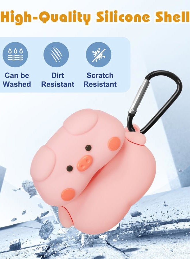 Joyleop for Airpods Pro 3 Case - Cute Funny for Women Girl Kids Girly 3D Kawaii Pig Cartoon Design Silicone Protective Case for Airpods Pro 3rd Gerneration 2025 Cover with Keychian - Image 3