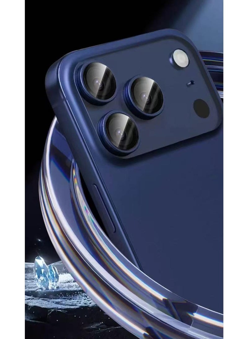 Camera Lens Protector for iPhone 17 Pro and iPhone 17 Pro Max, HD Tempered Metal Glass Camera Screen Protector Cover Film Accessories, 9H Tempered Glass Metal Individual Ring Cover, HD Clear, 1 set Blue - Image 2