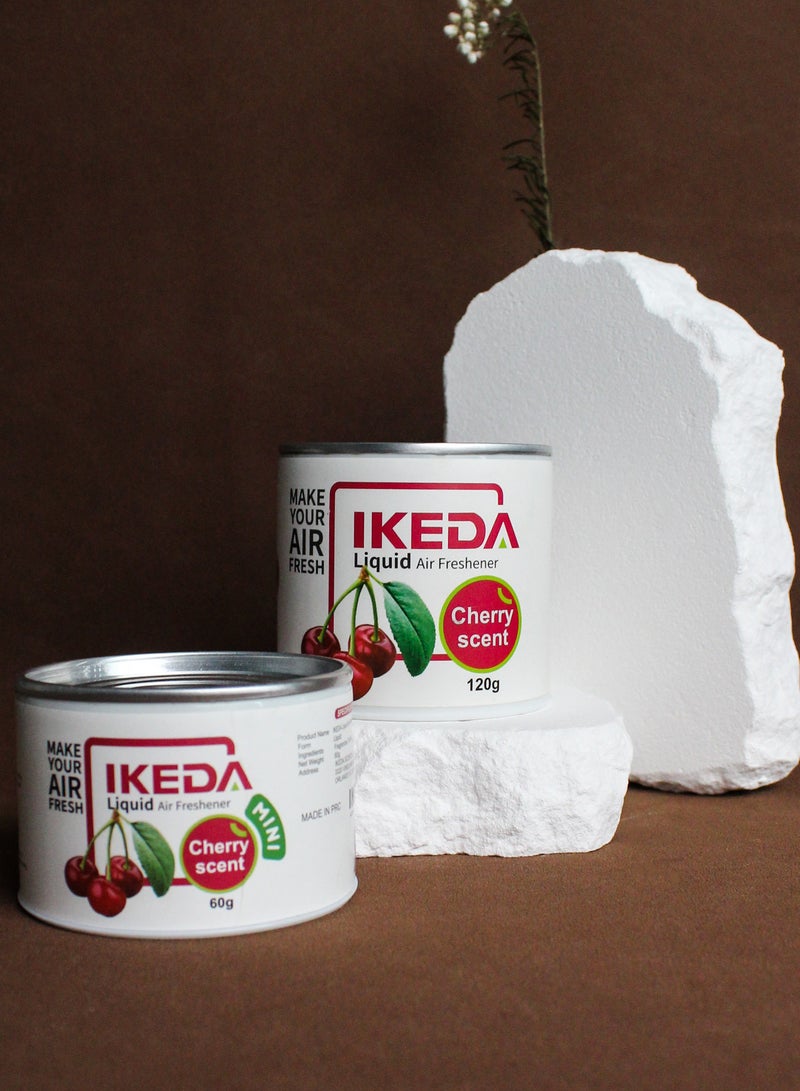 IKEDA منقي هواء السيارة | غير كهربائي | معطرات هواء السيارة | معطرات هواء سائلة برائحة الكرز | معطر هواء قوي للسيارة | ملحقات السيارة برائحة طويلة | معطرات هواء السيارة للمكتب المنزلي والفان من إيكيدا، تنقية هواء على مدار 24/7 - Image 1