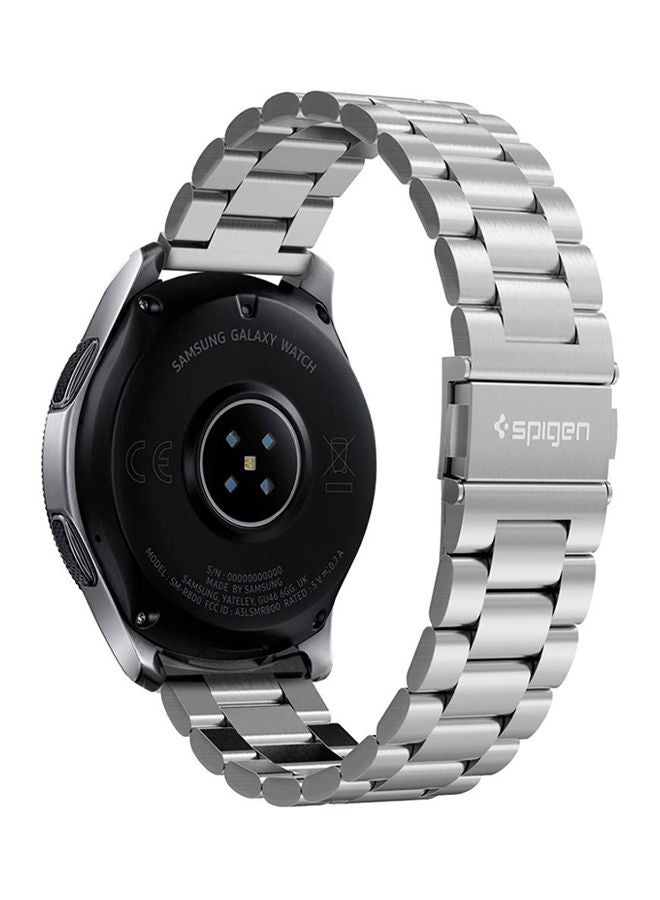 NIBEMINENT Replacement Strap For Samsung Galaxy Watch 46mm Band (2018)/Samsung Gear S3 Frontier/S3 Classic SmartWatch Silver - Image 2