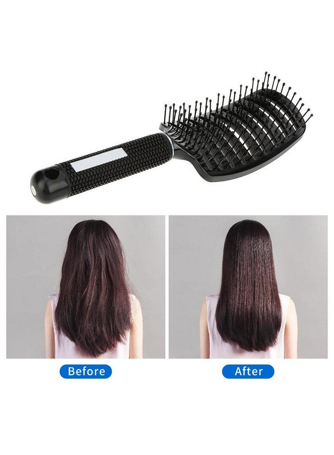 eyxformula 2 Pc Curved Vented Hair Brushes for Women, Eyxformula Anti Frizz Hair Detangling Brush for Long Thick Curly Hair, Paddle Blow Fast Drying Hair Detangler Wet Hair Brush Styling Tool - Image 4