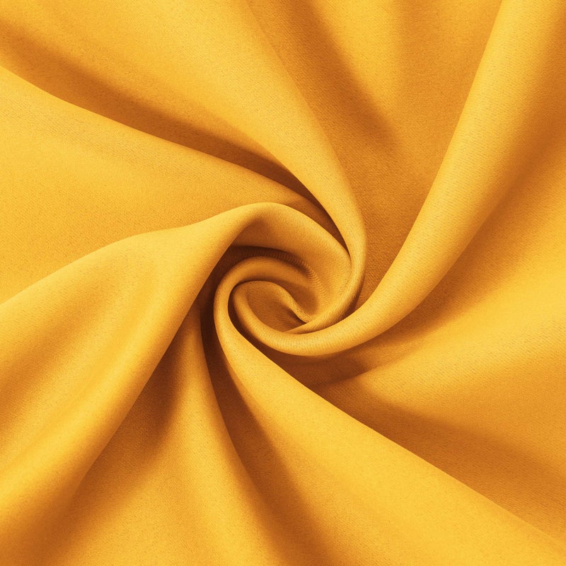 LEMOMO Yellow Thermal Blackout Curtains/52 x 63 Inch/Set of 2 Panels Room Darkening Curtains - Image 5