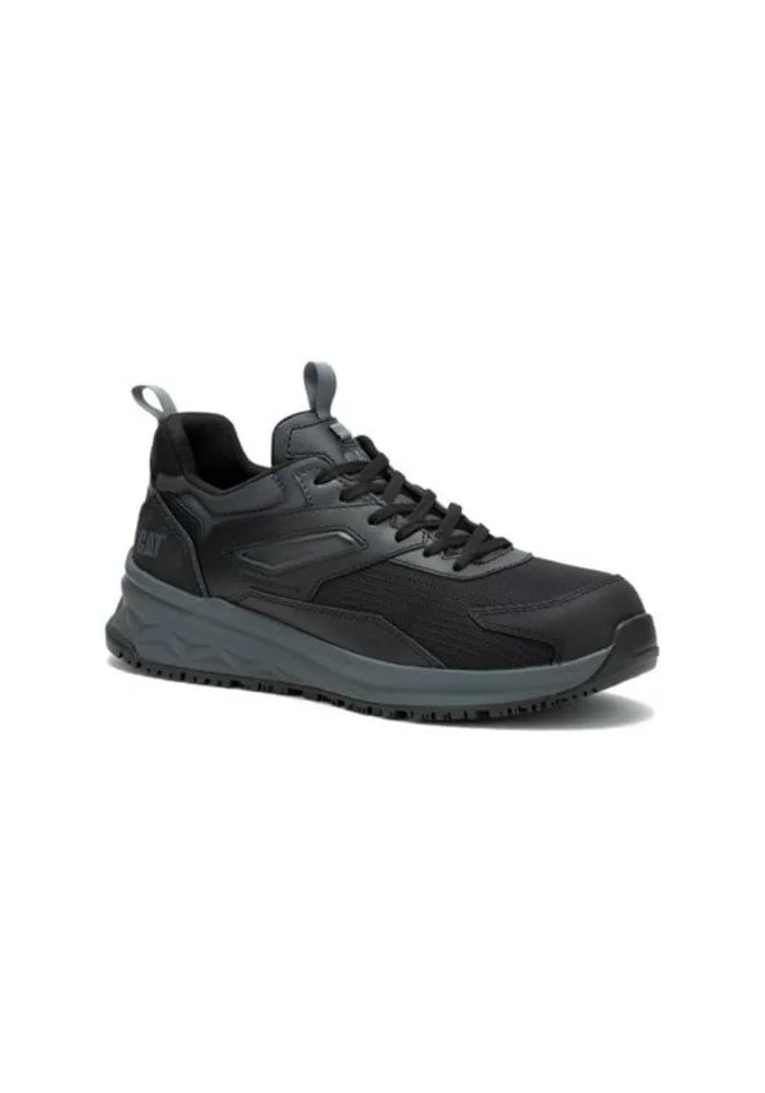 كاتربلر CAT Men’s Streamline Runner CCT AUS Safety Shoe – Carbon Composite Toe – Slip Resistant SR – EVA Midsole – Lightweight Black Work Sneaker