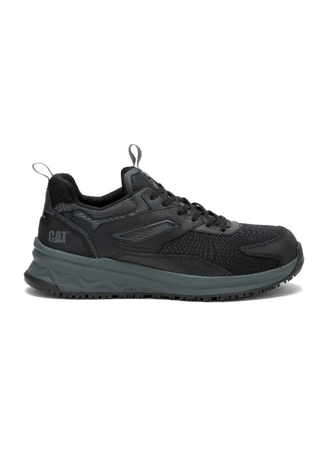 كاتربلر CAT Men’s Streamline Runner CCT AUS Safety Shoe – Carbon Composite Toe – Slip Resistant SR – EVA Midsole – Lightweight Black Work Sneaker