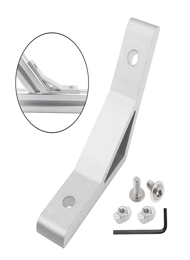 Rrina 8Pcs 135 Degree Angle Aluminum Profile Corner Bracket Joint Braces Connectors with Screws T-Nuts (2020 Series) - Image 1