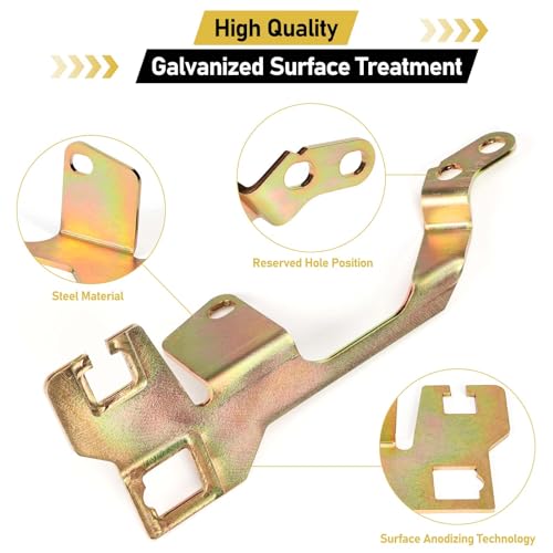 Atesilor Throttle Cable Bracket and Kickdown Cable Bracket #157313 Compatible with Edelbrock Carburetor Performer, for Thunder AVS, for Quadrajet-style Carburetors Fits TH350, 700-R4 and 200-4R Cables - Image 4