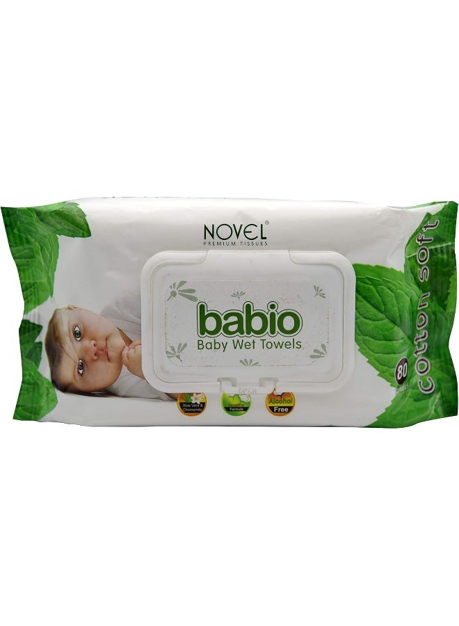 babio Baby Wipes (White, 80 Sheets) - Pack of 2 - Image 2