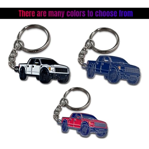 HUIANTS Car Keychain for Ford F150 Accessories Metal/Enamel Key Chain Ring 3D Model Pickup Truck（Black） - Image 4
