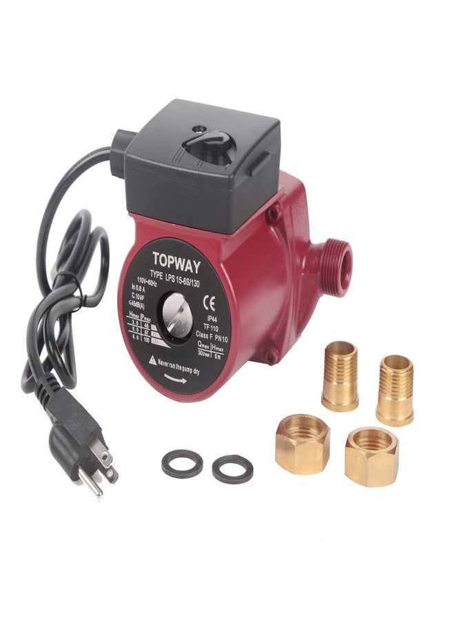 توب واي مضخة تدوير الماء الساخن TOPWAY 3/4" NPT 110V بثلاث سرعات، مضخة تدوير لنظام سخان الماء - Image 1