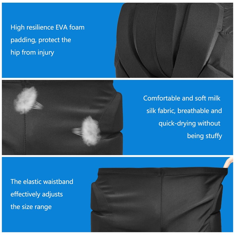 AIDY-PRO Snowboard Padded Shorts Impact Shorts for Snowboarding, Hip and Butt Pads for Skating, Snowboard Butt Pad for Kids and Adult - S - Image 3