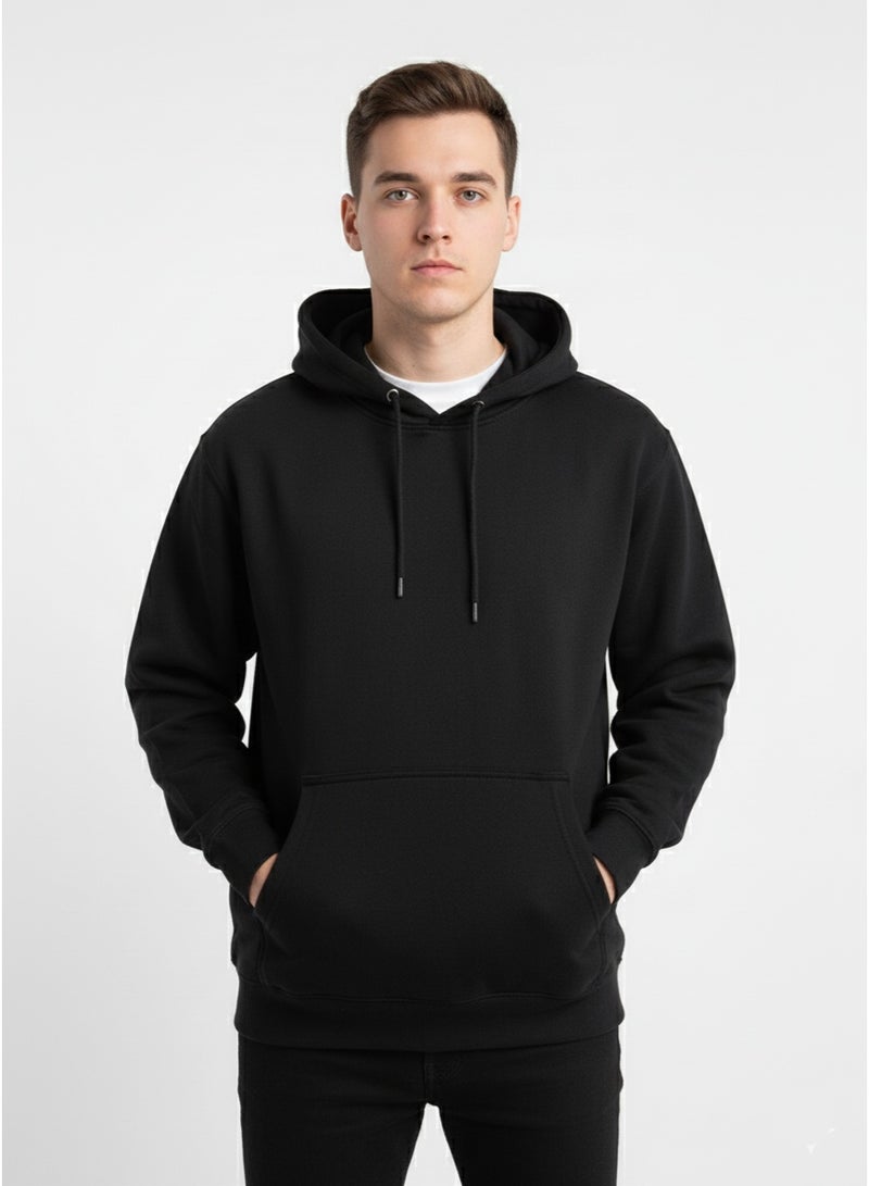 Eighty Eight Brand Men’s Black Hoodie – Classic Pullover Sweatshirt with Kangaroo Pocket - Image 2