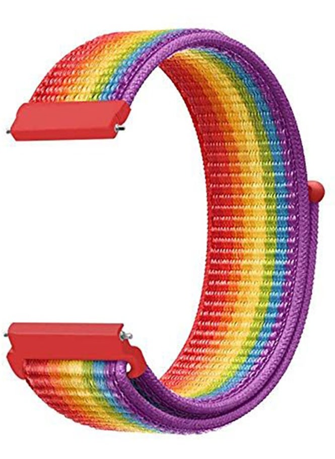 Generic For Huawei Watch GT/ Galaxy Watch 46mm/ Amazfit Pace&stratos Bands, 22mm Nylon Sport Loop Hook Smartwatch Replacement Strap Bands With Adjustable Closure 