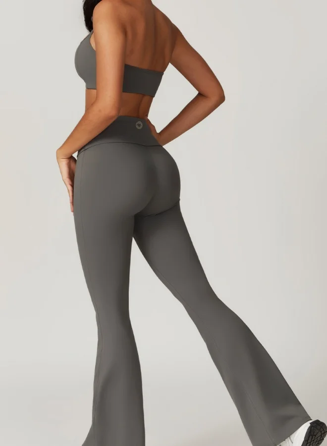KAWN.YOGA Womens High Waist Contour Workout sport Flared Leggings Yoga Pants Tummy Control Running Pants