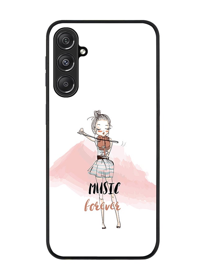 Rugged Black Edge case for Samsung Galaxy M34 5G, Custom Slim fit Flexible Anti Drop Thin Phone Case Cover - Music Forever