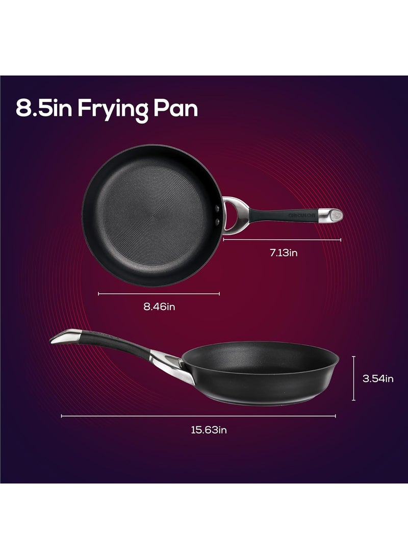 Circulon Circulon 87378 Symmetry Hard-Anodized Nonstick Frying Pan, 8.5-Inch, Black  - Image 3