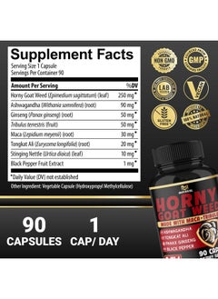 BMVINVOL Horny Goat Weed Capsules with Maca, Ginseng, Tribulus Terrestris, Ashwagandha, Black Pepper - 90 Count for 3 Month Supply - pzsku/ZA8CB2DA3F127CC592D80Z/45/_/1740202620/29c6b947-1091-4c79-93ab-f00612cbc8fe