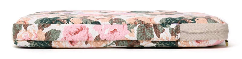Kayond Canvas Water-Resistant 13.3 Inch Laptop Sleeve case for 12.5 inch 13inch Notebook Computer 12.9 Pocket Tablet (13-13.3 inch, White Camellia) - Image 5
