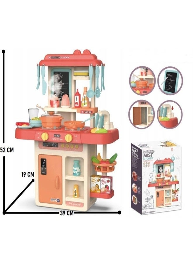 LONGMIRE Plastic 42 Pcs Big Size Kitchen Playset with Musical & Light for Kids with Sound and Accessories Set for 4 Year Old - Image 2